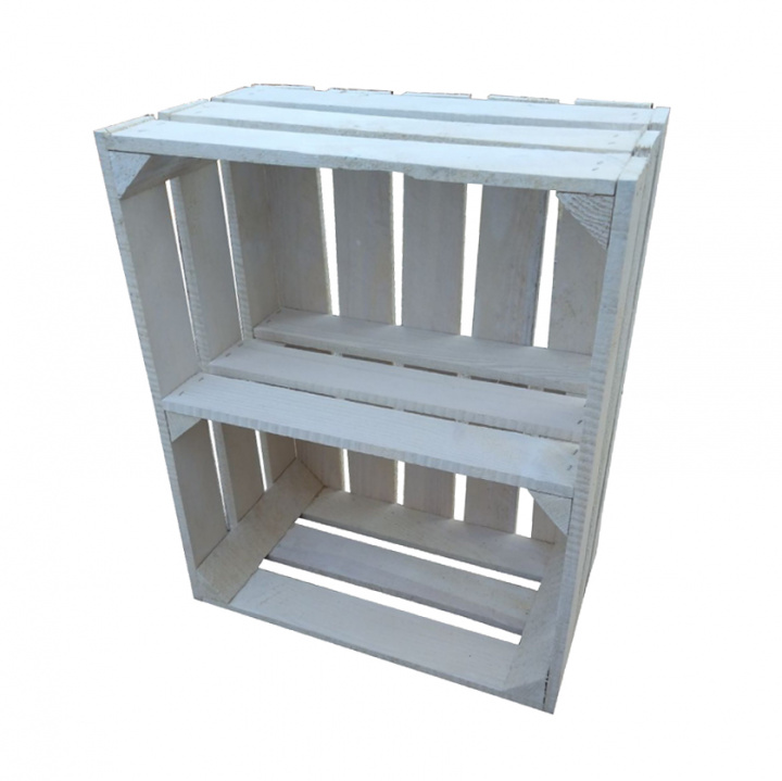 Boîte en bois \'Torv\' - Blanc dans le groupe Meubles / Étagères & rangement / Boîtes & paniers chez Reforma (S22-wooden-C)