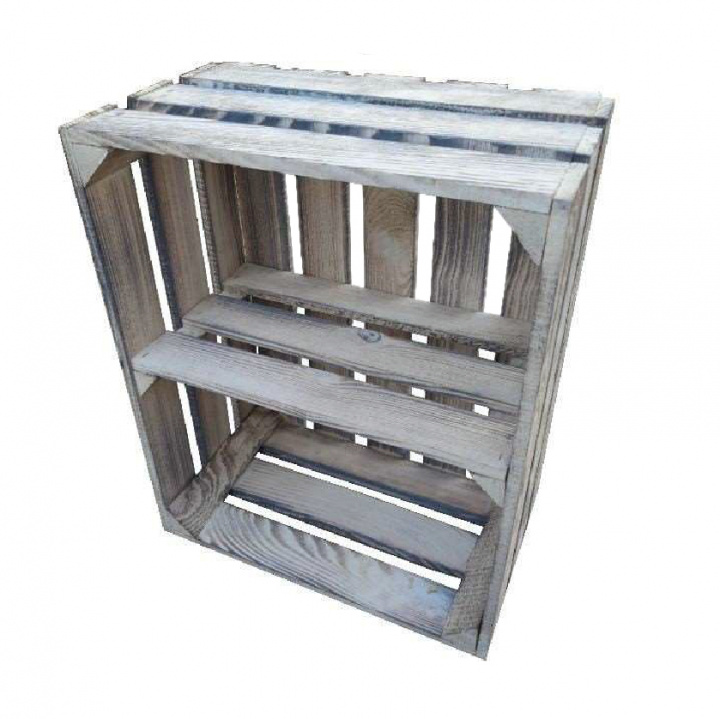 Boîte en bois \'Torv\' - Blanc/Bois dans le groupe Meubles / Étagères & rangement / Boîtes & paniers chez Reforma (S23-wooden-C)