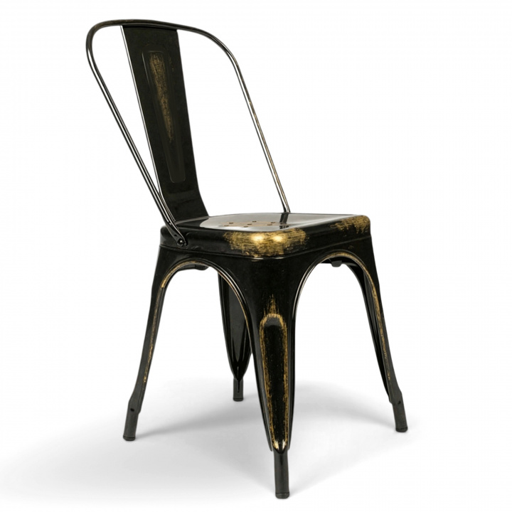Chaise \'Montmartre\' - Vintage noir/antique dans le groupe Meubles / Meubles d\'assise / Chaises chez Reforma (SM-1027C-sBlackgold)