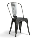Chaise \'Montmartre\' - Acier rustique