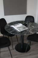 Table à manger \'Marbleous\' Ronde 100cm - Noir