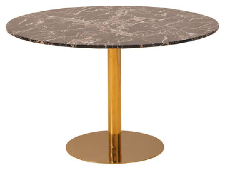 Table à manger \'Marbleous\' Ronde 120cm - Laiton/Noir dans le groupe Meubles / Tables / Table à manger chez Reforma (ST-051B-120)