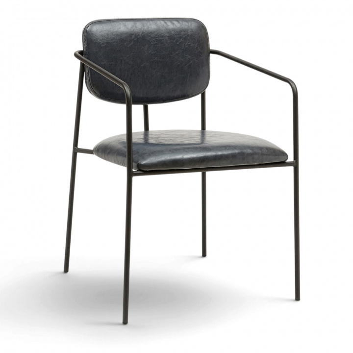 Fauteuil à accoudoirs \'Ebba\' - Gris foncé dans le groupe Meubles / Meubles d\'assise / Chaises chez Reforma (SY-8581A-grey)