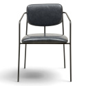 Fauteuil à accoudoirs \'Ebba\' - Gris foncé