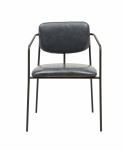 Fauteuil à accoudoirs \'Ebba\' - Gris foncé