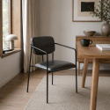 Fauteuil à accoudoirs \'Ebba\' - Gris foncé