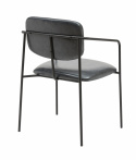 Fauteuil à accoudoirs \'Ebba\' - Gris foncé