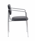 Fauteuil à accoudoirs \'Ebba\' - Noir/Argent