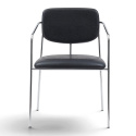 Fauteuil à accoudoirs \'Ebba\' - Noir/Argent