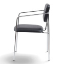 Fauteuil à accoudoirs \'Ebba\' - Noir/Argent