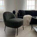 Fauteuil \'Gori\' - Gris fonc&eacute;/Teddy