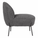 Fauteuil \'Gori\' - Gris fonc&eacute;/Teddy