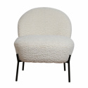 Fauteuil \'Gori\' - Blanc/Teddy
