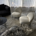 Fauteuil \'Gori\' - Blanc/Teddy