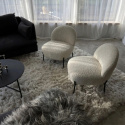 Fauteuil \'Gori\' - Blanc/Teddy