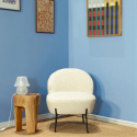 Fauteuil \'Gori\' - Blanc/Teddy
