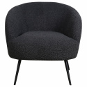 Fauteuil \'Capri\' - Gris/Boucl&eacute;