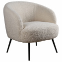 Fauteuil \'Capri\' - Blanc/Bouclé