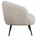 Fauteuil \'Capri\' - Blanc/Bouclé