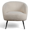 Fauteuil \'Capri\' - Blanc/Boucl&eacute;