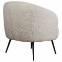 Fauteuil \'Capri\' - Blanc/Bouclé