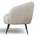 Fauteuil \'Capri\' - Blanc/Boucl&eacute;