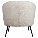Fauteuil \'Capri\' - Blanc/Bouclé
