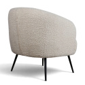 Fauteuil \'Capri\' - Blanc/Boucl&eacute;