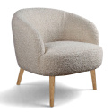 Fauteuil \'Capri\' pieds en bois - Blanc