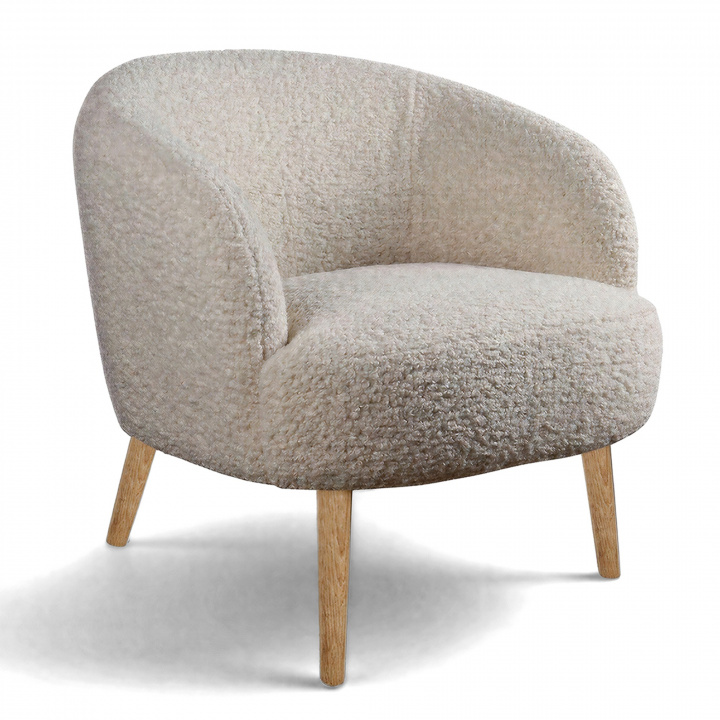 Fauteuil \'Capri\' pieds en bois - Blanc dans le groupe Meubles / Meubles d\'assise / Fauteuils chez Reforma (T8049-white)