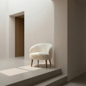 Fauteuil \'Capri\' pieds en bois - Blanc