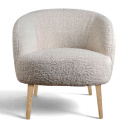 Fauteuil \'Capri\' pieds en bois - Blanc