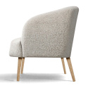 Fauteuil \'Capri\' pieds en bois - Blanc