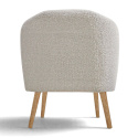 Fauteuil \'Capri\' pieds en bois - Blanc
