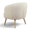 Fauteuil \'Capri\' pieds en bois - Blanc
