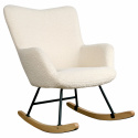 Rocking chair \'Como\' - Blanc/Teddy