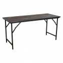 Table à manger \'Factory\' 153x62cm - Brun/Noir