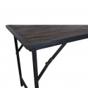 Table à manger \'Factory\' 153x62cm - Brun/Noir