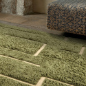 Tapis Rya \' Kiberg Handwoven Wool\' - Vert