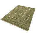 Tapis Rya \' Kiberg Handwoven Wool\' - Vert