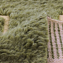 Tapis Rya \' Kiberg Handwoven Wool\' - Vert