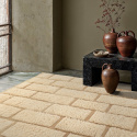 Tapis Rya \'Leknes Laine Tissée à la Main\' - Beige