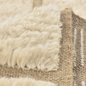 Tapis Rya \'Leknes Laine Tissée à la Main\' - Beige