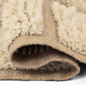 Tapis Rya \'Leknes Laine Tissée à la Main\' - Beige