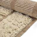 Tapis Rya \'Leknes Laine Tissée à la Main\' - Beige