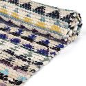 Tapis en chiffons « Lindby » - Multicolore/bleu