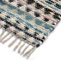 Tapis en chiffons « Lindby » - Multicolore/bleu