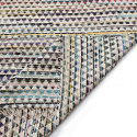 Tapis en chiffons « Lindby » - Multicolore/bleu