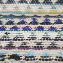 Tapis en chiffons « Lindby » - Multicolore/bleu
