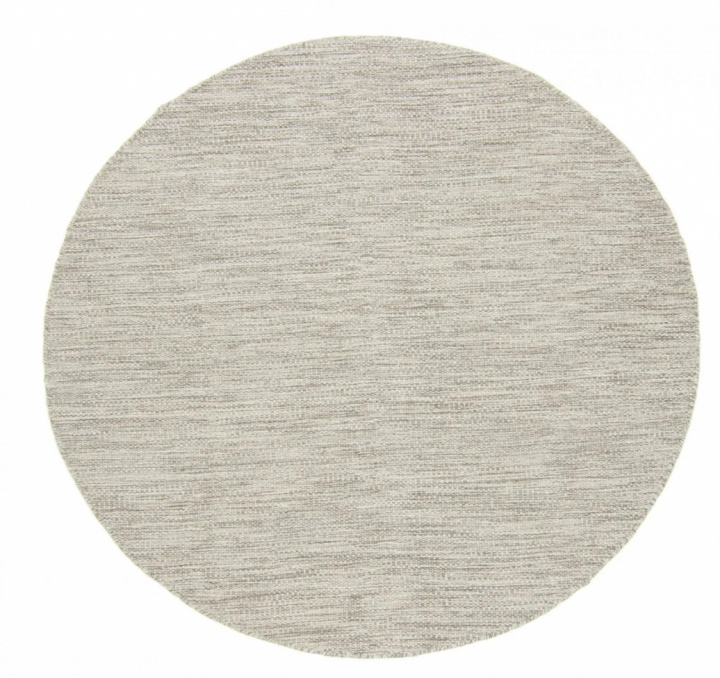 Tapis rond \'Dhurry\' 240cm - Beige dans le groupe Décoration / Tapis / Tapis en laine chez Reforma (V10165059)